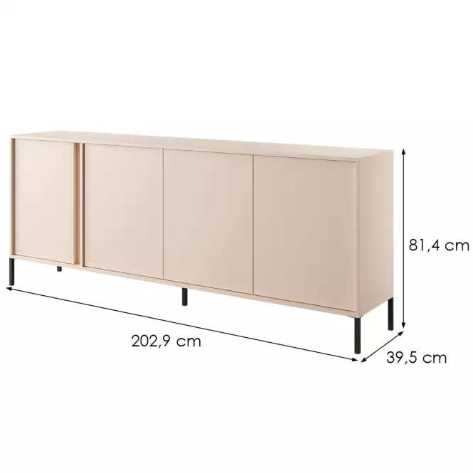 Komód DAST  203 4D bézs,5
