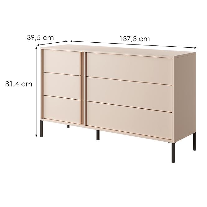 Komód DAST 138 6S bézs