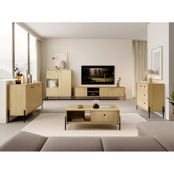 Szekrény SCANDI scandi tölgy/scandi fenyő,6