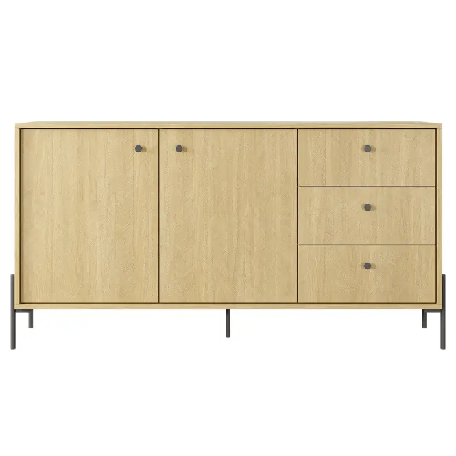 Komód SCANDI 153 2D3S scandi tölgy/scandi fenyő,2