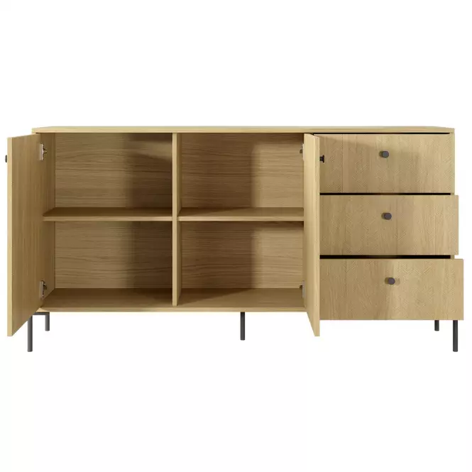 Komód SCANDI 153 2D3S scandi tölgy/scandi fenyő