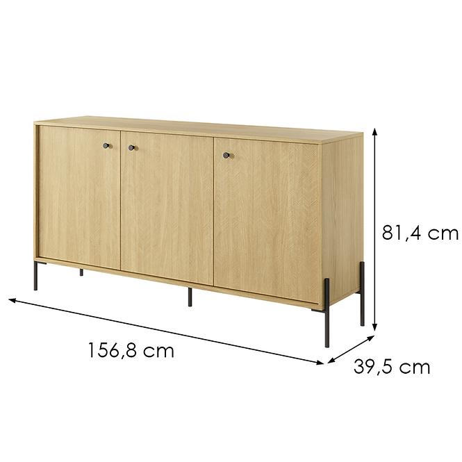 Komód SCANDI 153 3D scandi tölgy/scandi fenyő,5