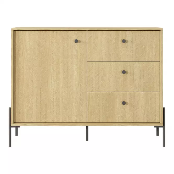 Komód SCANDI 103 D3S scandi tölgy/scandi fenyő