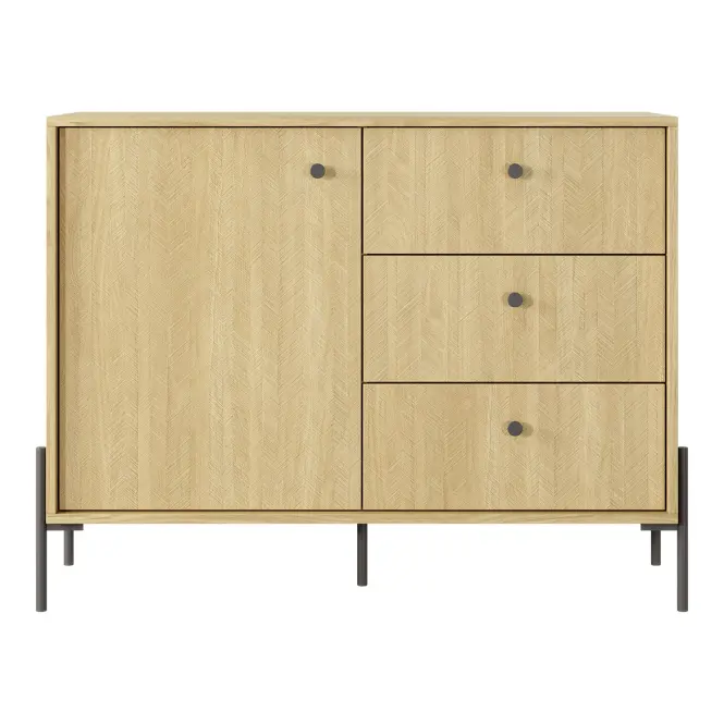 Komód SCANDI 103 D3S scandi tölgy/scandi fenyő,2