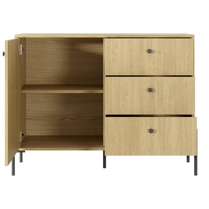 Komód SCANDI 103 D3S scandi tölgy/scandi fenyő