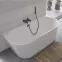 Falhoz, szabadon álló kád Vica New 170/80+siphon klikk- klak túlfolyóval slim króm,4