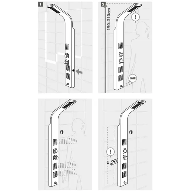 Zuhanypanel Glas Arac GR8401