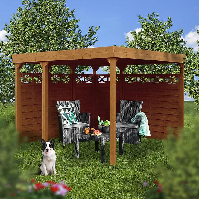 Pavilon Nova 313x306x232 cm barna
