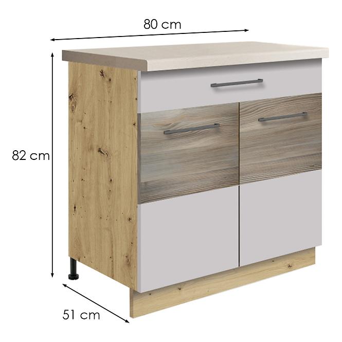 Konyhaszekrény  6d latte wood