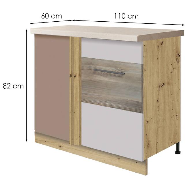 Konyhaszekrény  25d p latte wood polc