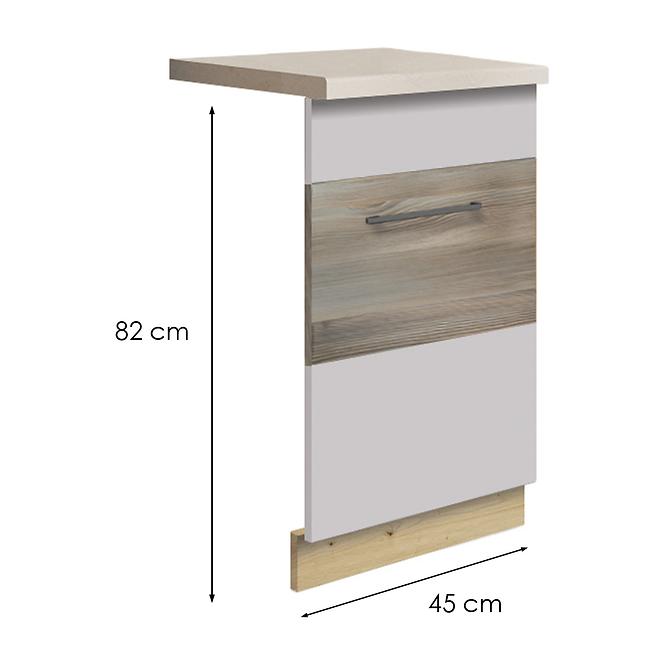 Konyhaszekrény  zm45 latte wood,2