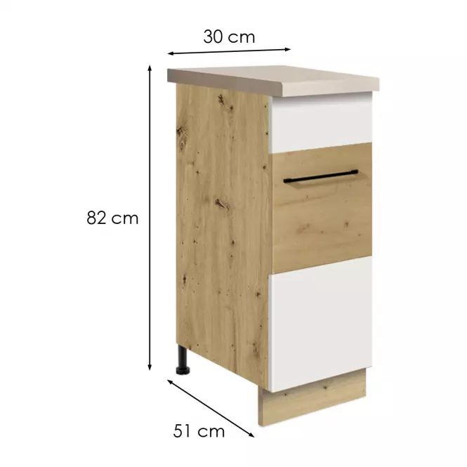 Konyhaszekrény Infinity 26D WHITE ARTISAN cargo,2