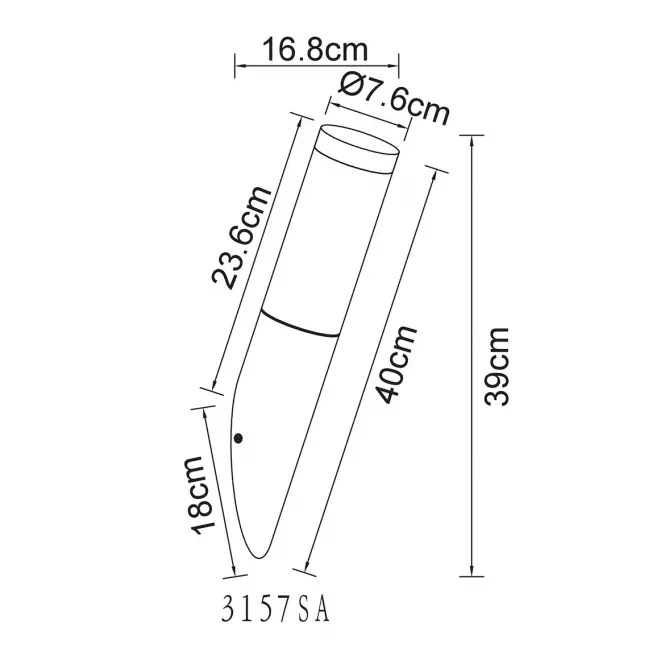 Fali lámpa Boston 3157SA 15W Antracit K1