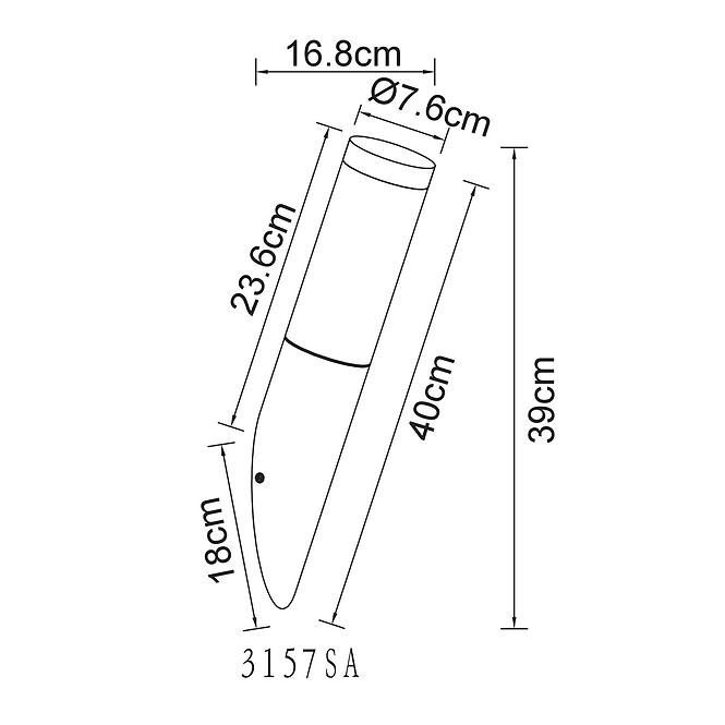 Fali lámpa Boston 3157SA 15W Antracit K1