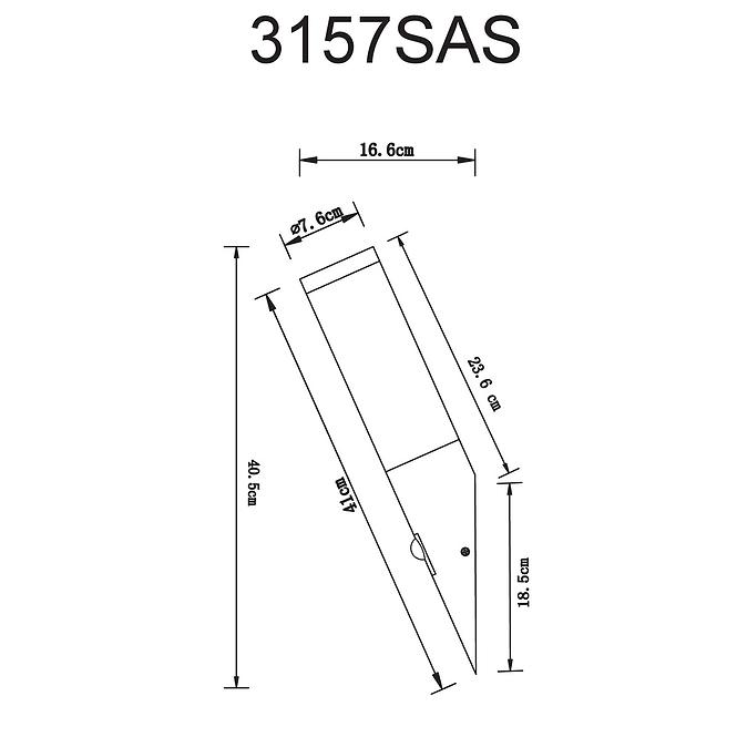 Lámpa Globo Boston 3157sas 15W Black S K1,4