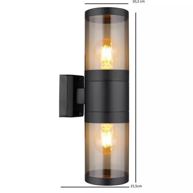Fali lámpa Xeloo 32014-2BS 60W Fekete K2
