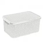 Rattan kosár 10l antik fehér