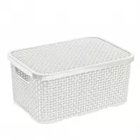 Rattan kosár 10l antik fehér
