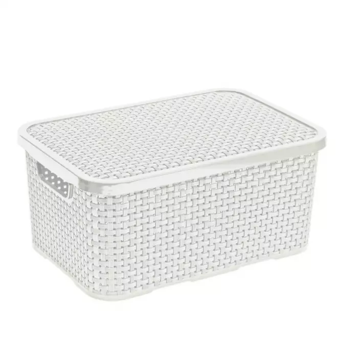 Rattan kosár 10l antik fehér