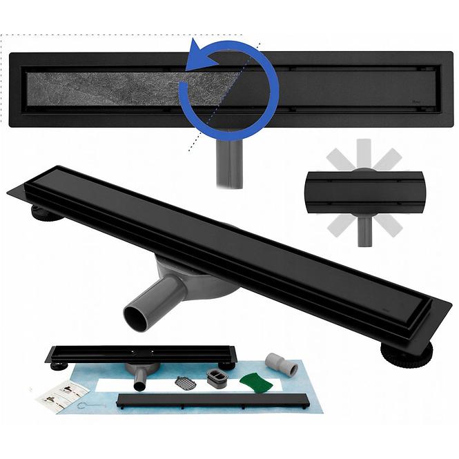 Lineáris kiáramlás Rea Neo&Pure Pro fekete 800