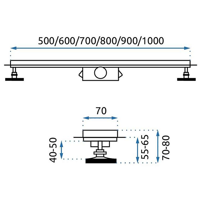 Lineáris kiáramlás Rea G5611 Neo&Pure Pro 1000 arany fényes