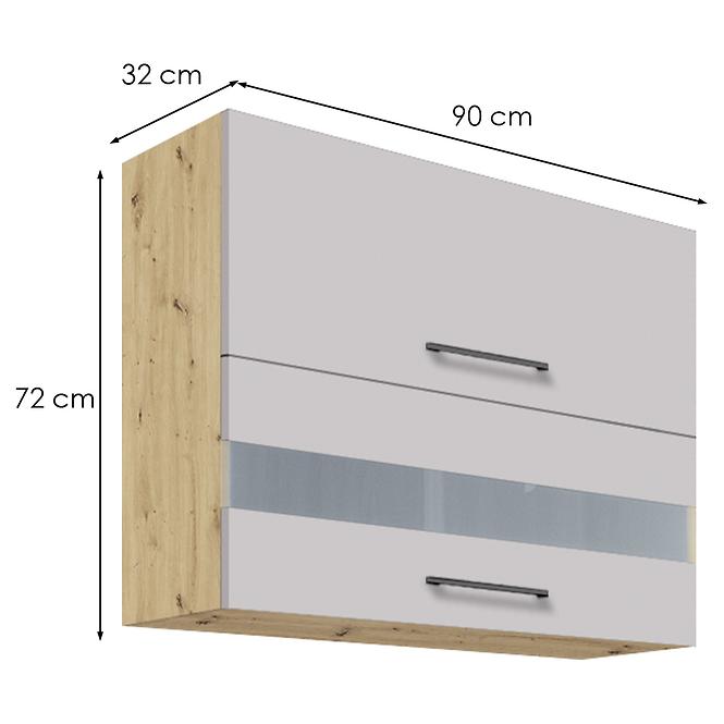 Konyhaszekrény  42g latte wood,2