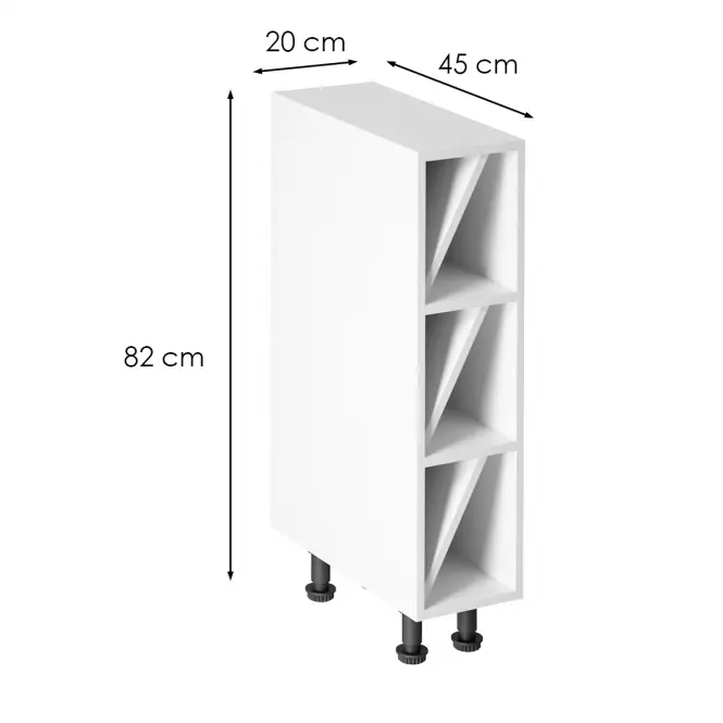 Konyhaszekrény linea  d20w white