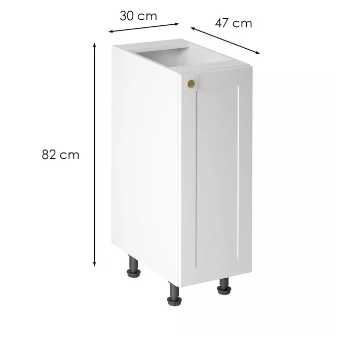 Konyhaszekrény linea  d30 white