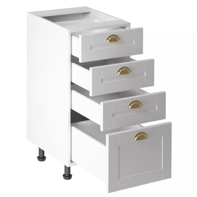Konyhaszekrény linea  d40s4 white,2