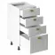 Konyhaszekrény linea  d40s4 white,2