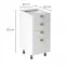 Konyhaszekrény linea  d40s4 white,3