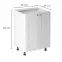 Konyhaszekrény linea  d60 white,3