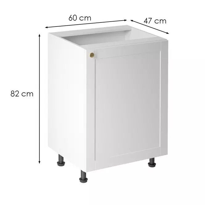 Konyhaszekrény linea  d60 P/L white,3
