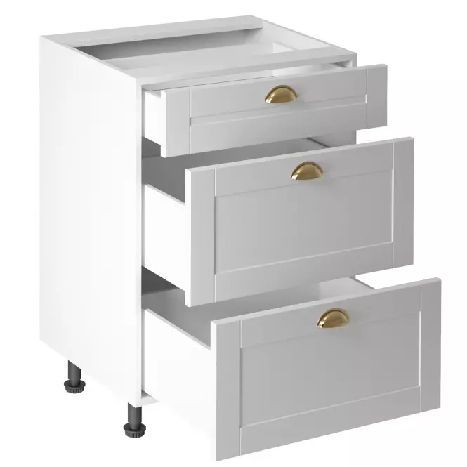 Konyhaszekrény linea  d60s3 white
