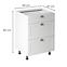 Konyhaszekrény linea  d60s3 white,3