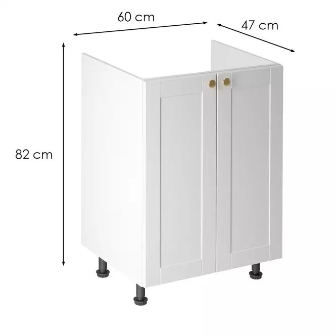 Konyhaszekrény linea  d60z white