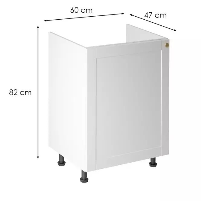 Konyhaszekrény linea  d60z P/L white