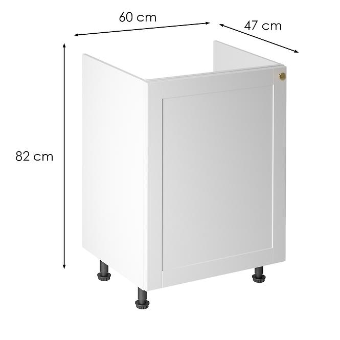 Konyhaszekrény linea  d60z P/L white