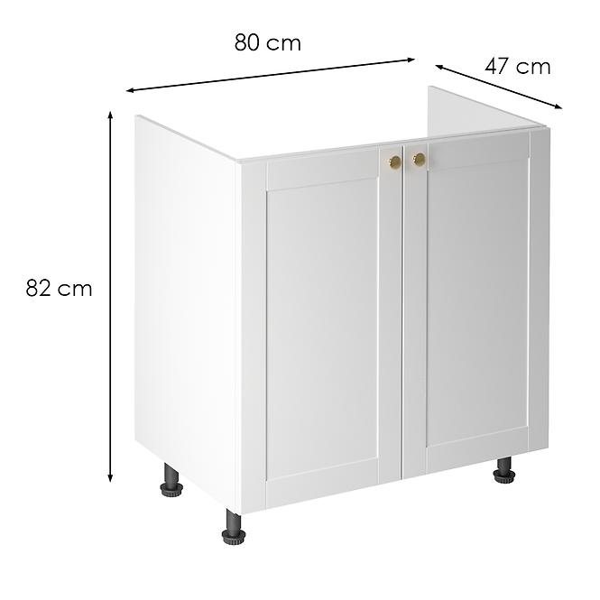 Konyhaszekrény linea  d80z white