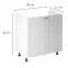 Konyhaszekrény linea  d80z white,3