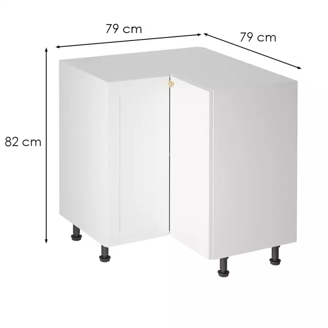 Konyhaszekrény linea  d90n white,3