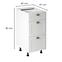 Konyhaszekrény linea d40s3 white,3