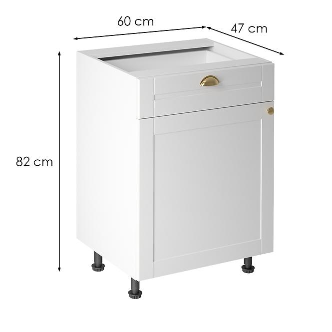 Konyhaszekrény linea  d60s1 white