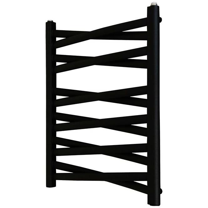 Fürdőszoba radiátor Łezka 3D Ł3DX 1240 fekete 675x440 mm