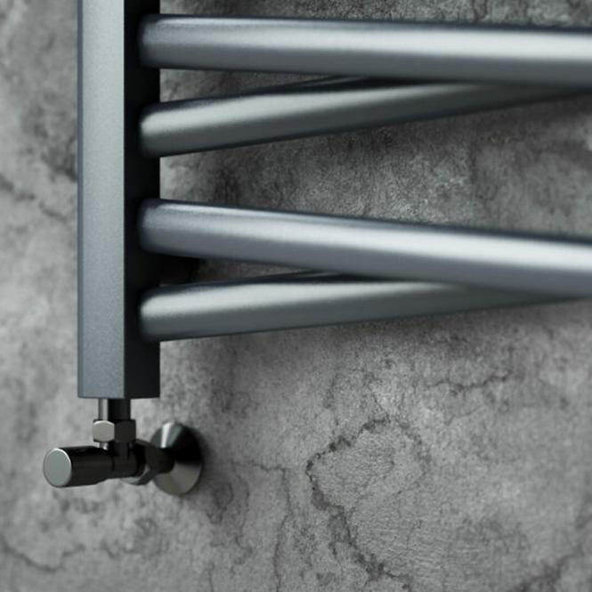 Fürdőszoba radiátor Łezka 3D Ł3DX 2640 fekete 1435x440 mm