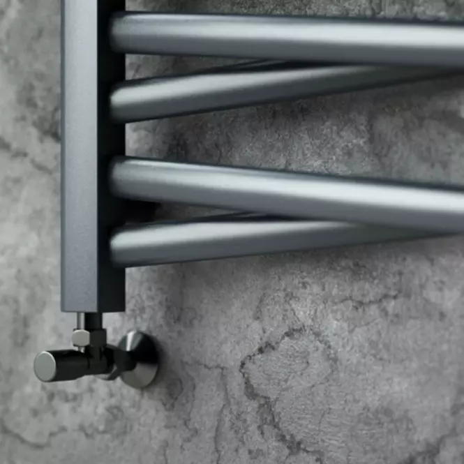 Fürdőszoba radiátor Łezka 3D Ł3DX 2250 fekete 1205x540 mm