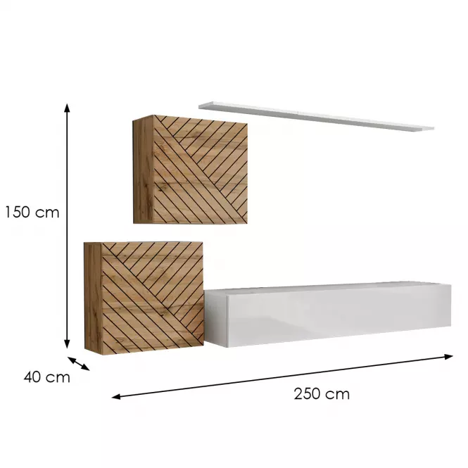 Nappali Bútor Switch V Line Wotan/Fehér