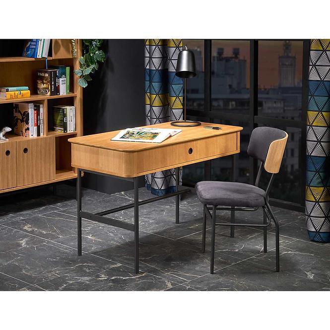 Íróaszta Smart b tölgy/fekete,6