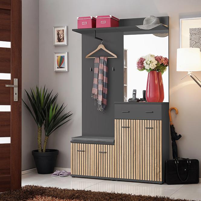Cipőszekrény +P Marco Typ F+P Artisan/Antracyt Anas,10