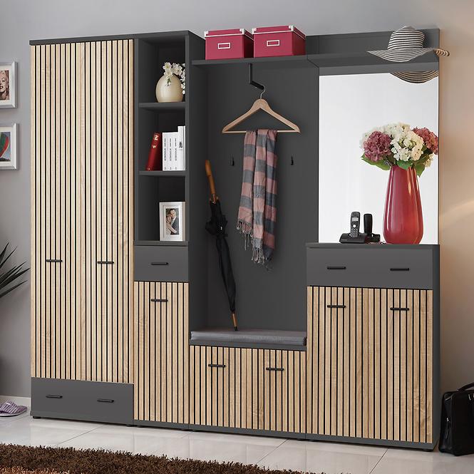 Cipőszekrény +P Marco Typ F+P Artisan/Antracyt Anas